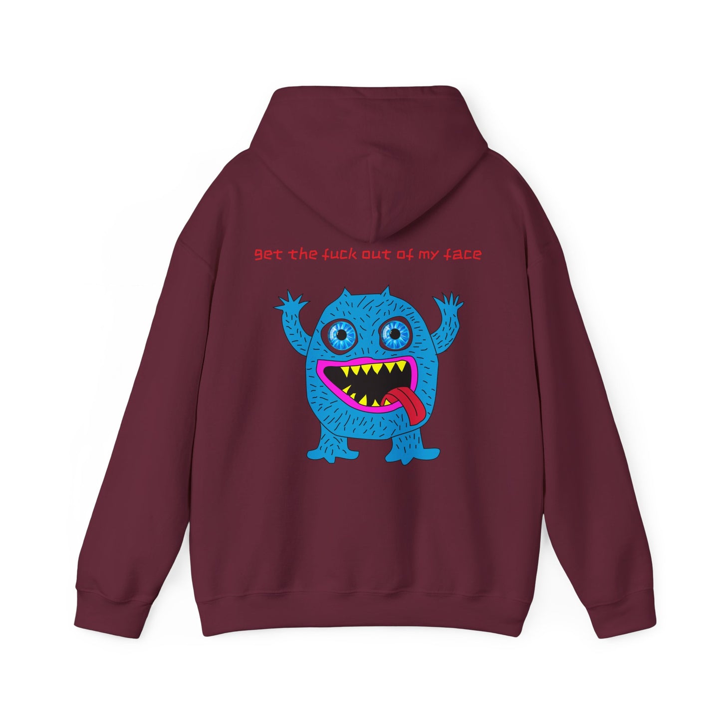 Playful Monster Sweatshirt with Bold Text, Funny Hoodie for Adults, Gift for Creative Souls, Unique Sweatshirt for Everyday Wear