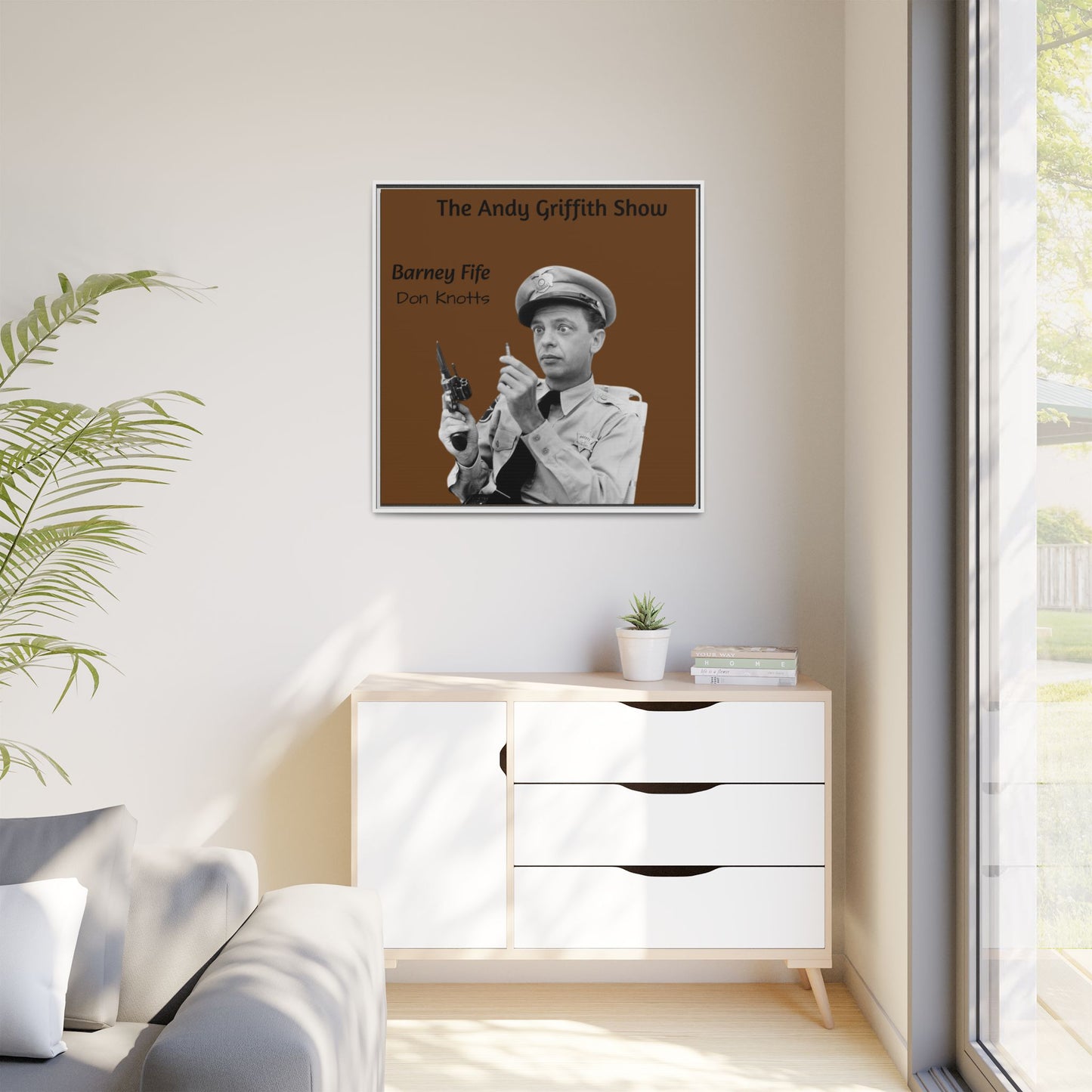 Wall Art Frames Andy Griffith Show Barney Fife looking at Bullet