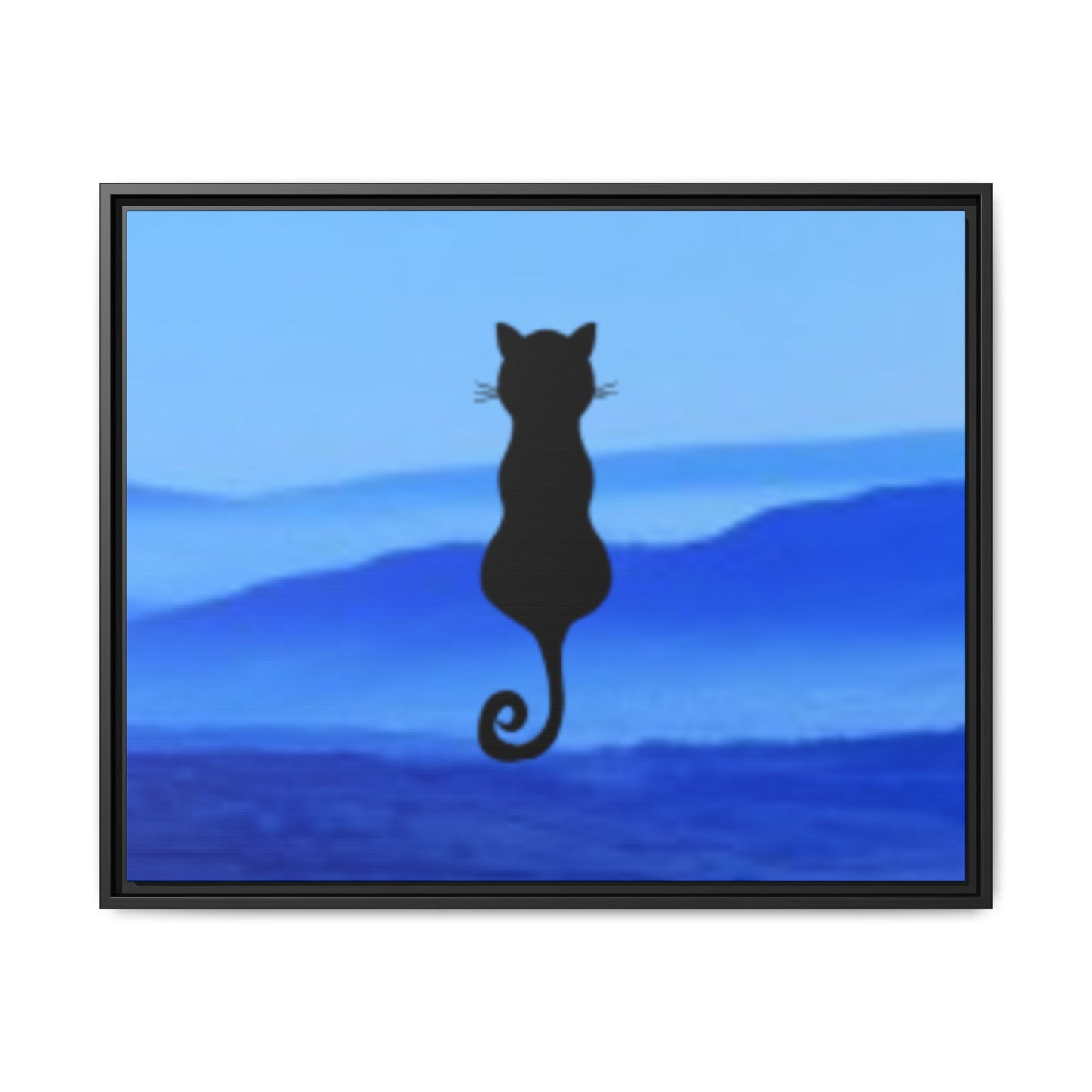 Framed Cat Silhouette Art Print, Wall Decor, Cat Lover Gift, Home Office Art, Pet Memorial