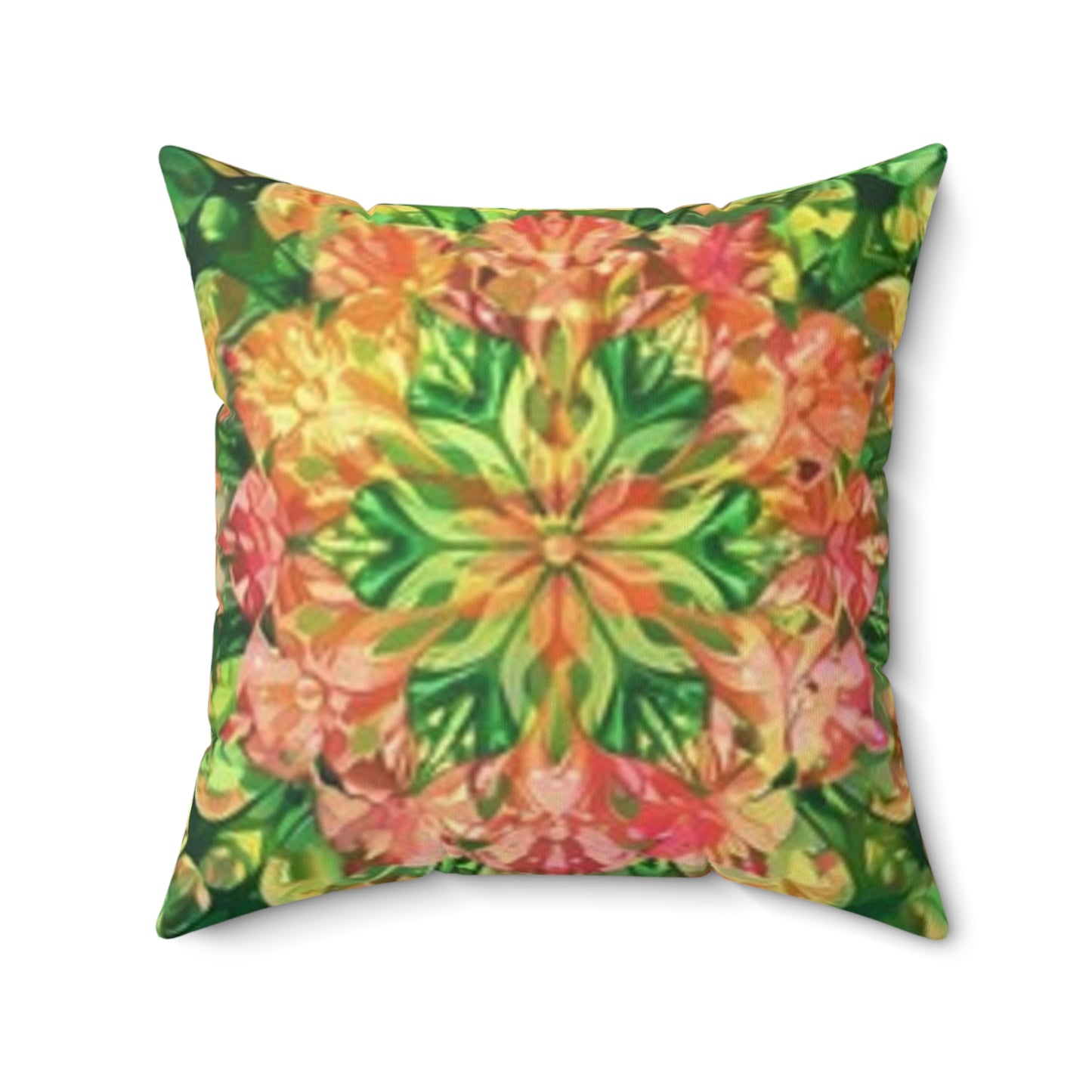 Vibrant Floral Square Pillow, Home Decor Accent, Cozy Couch Cushion, Bohemian Pillow, Gift for Flower Lovers, Decorative Throw Pillow