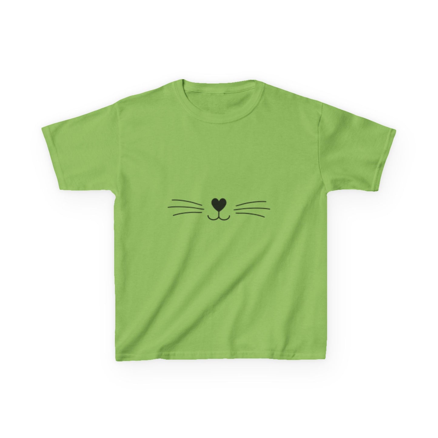 Kids Heavy  T-shirt Cat Nose Whiskers