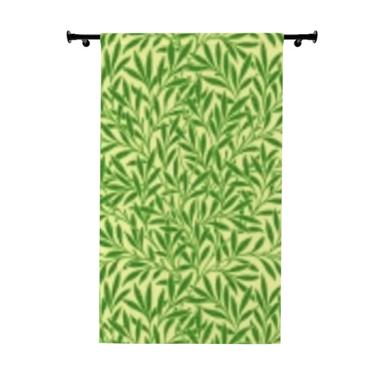 Botanical Green Leaf Window Curtain - Stylish Nature-Inspired Home Decor