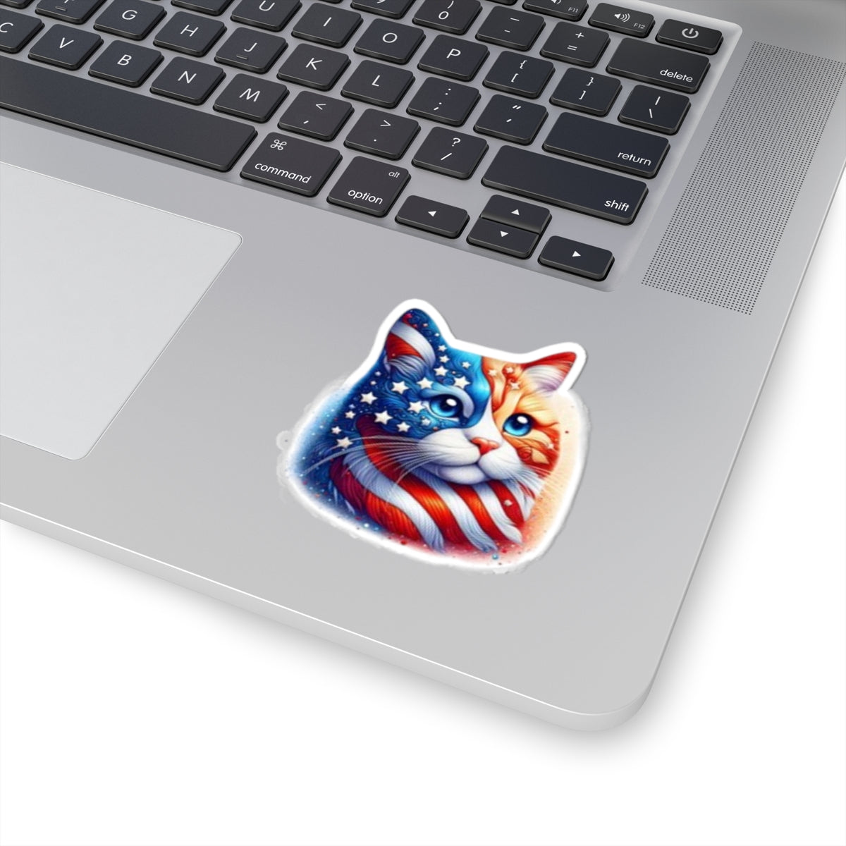 Patriotic Cat Stickers, USA Pride Décor, Fun Vinyl Decals for Pets, Independence Day Gifts, Laptop Stickers