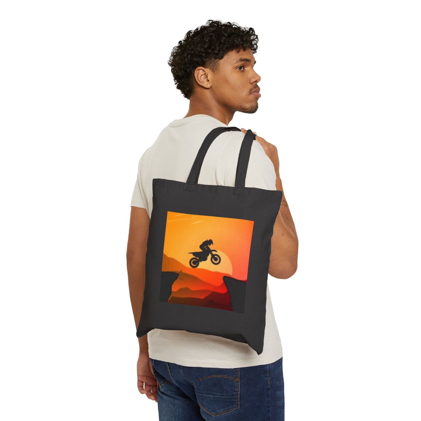 Adventure-Themed Cotton Canvas Tote Bag - Perfect for Nature Lovers
