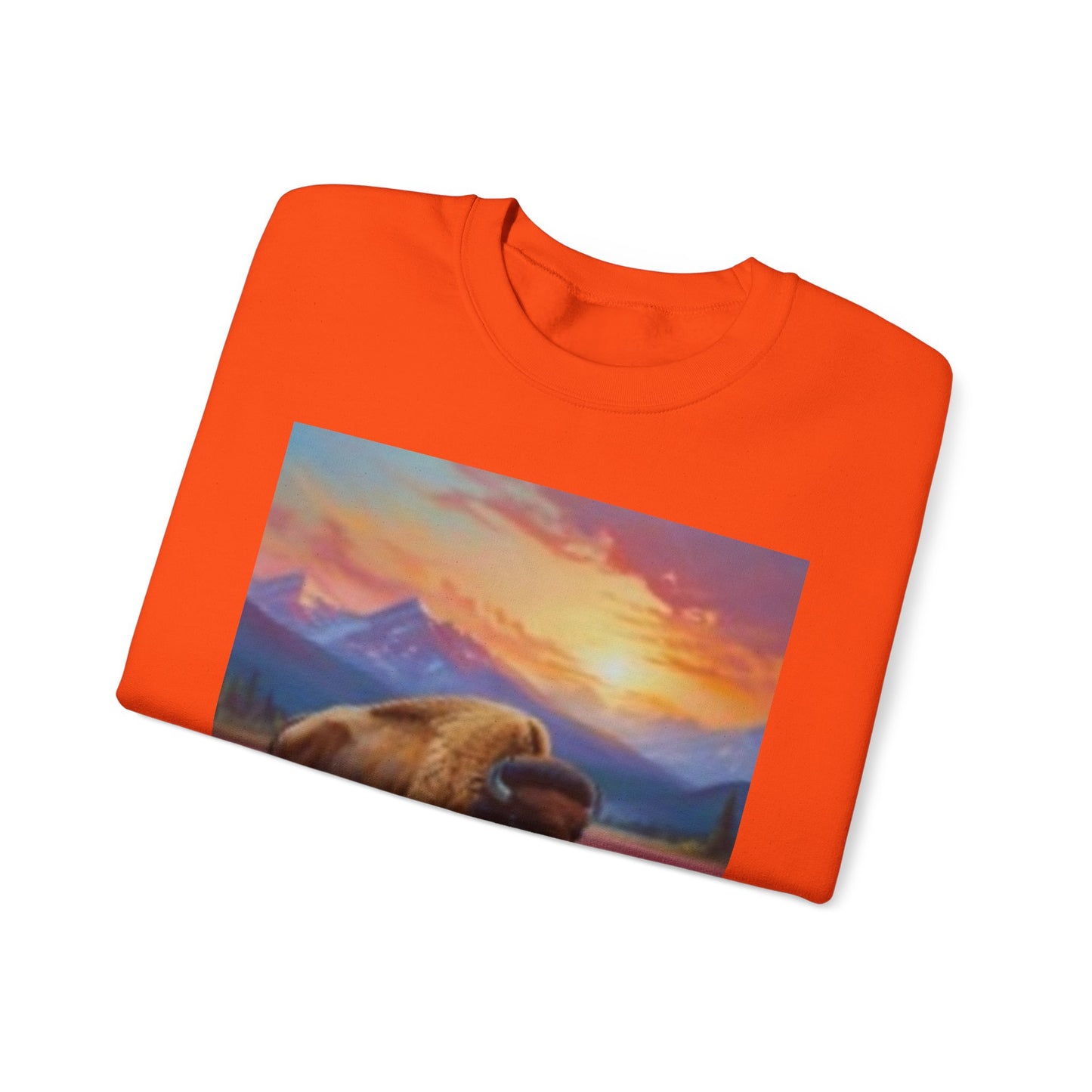 Bold Buffalo Design Unisex Crewneck Sweatshirt - Perfect for Nature Lovers