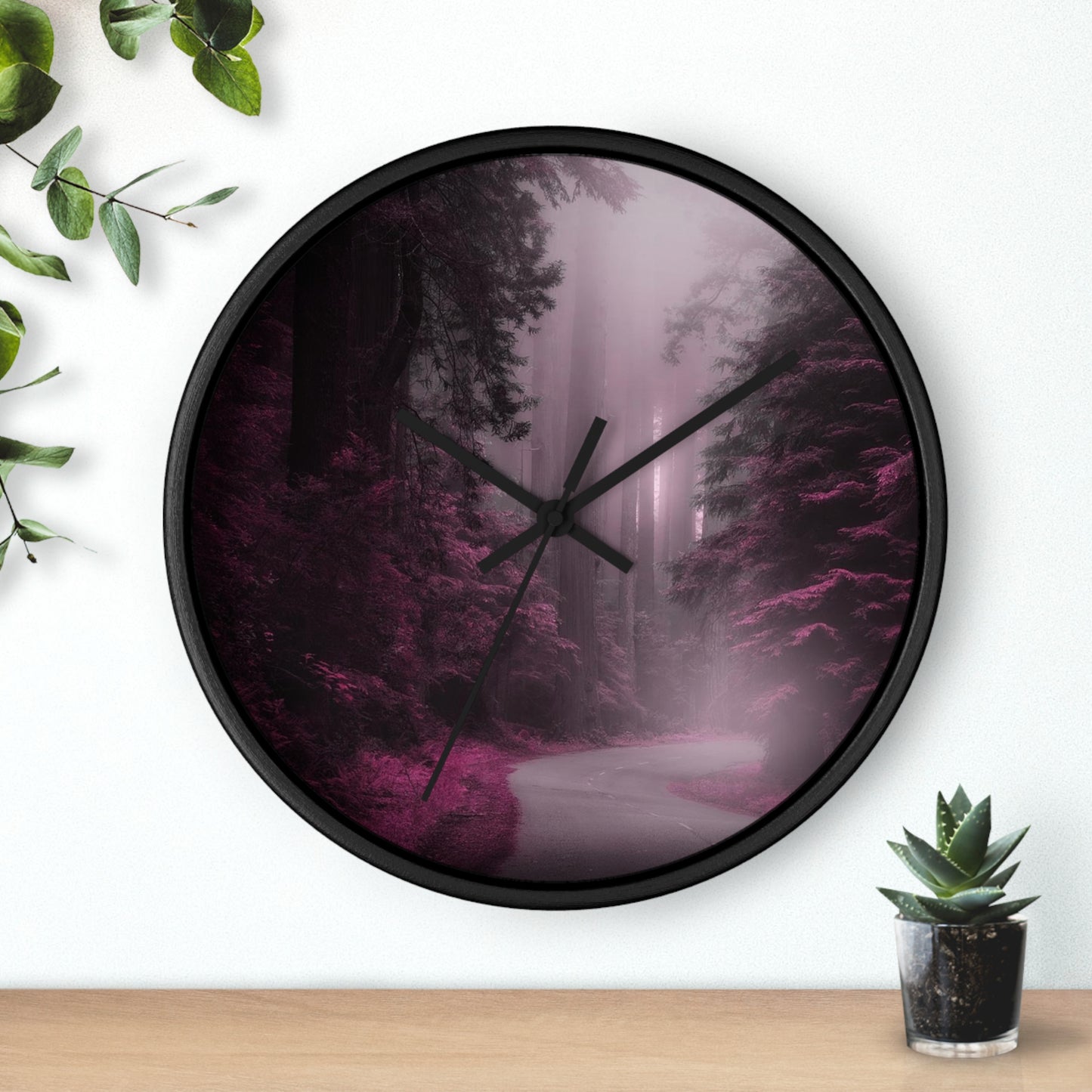 Wall Clock Purple Wilderness So Beautiful