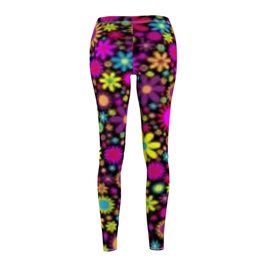 Colorful Floral Women's Casual Leggings - Comfortable & Trendy Activewear