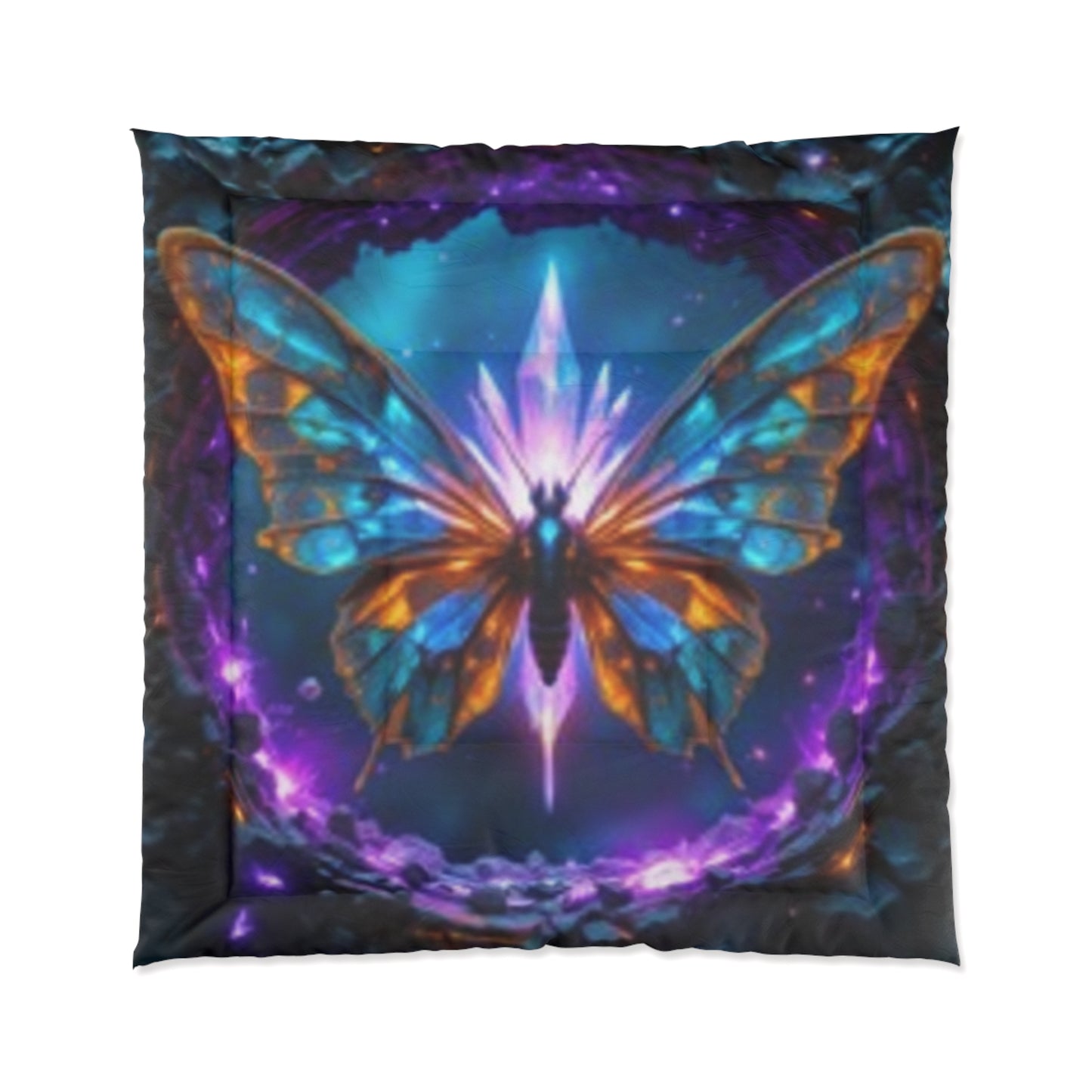 Vibrant Butterfly Comforter - Dreamy Bohemian Bedding for Cozy Spaces
