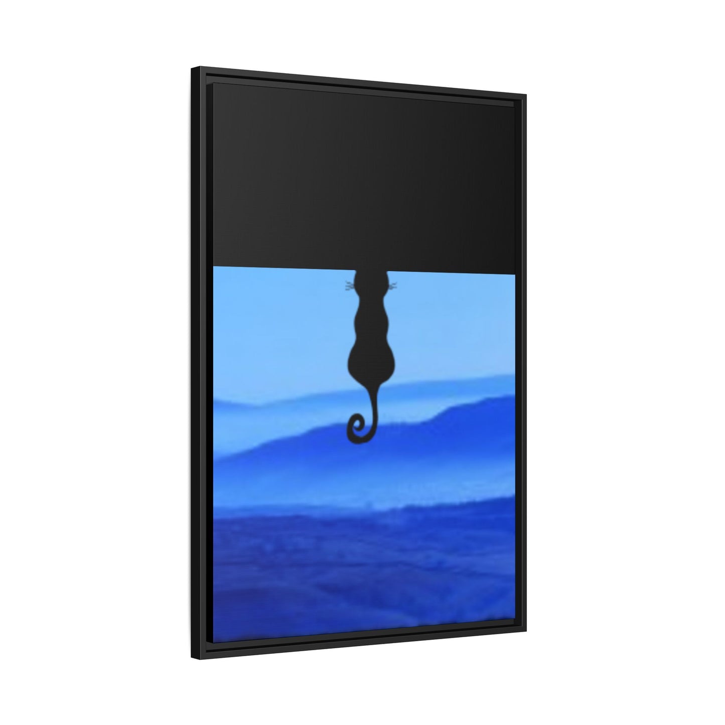 Framed Cat Silhouette Art Print, Wall Decor, Cat Lover Gift, Home Office Art, Pet Memorial