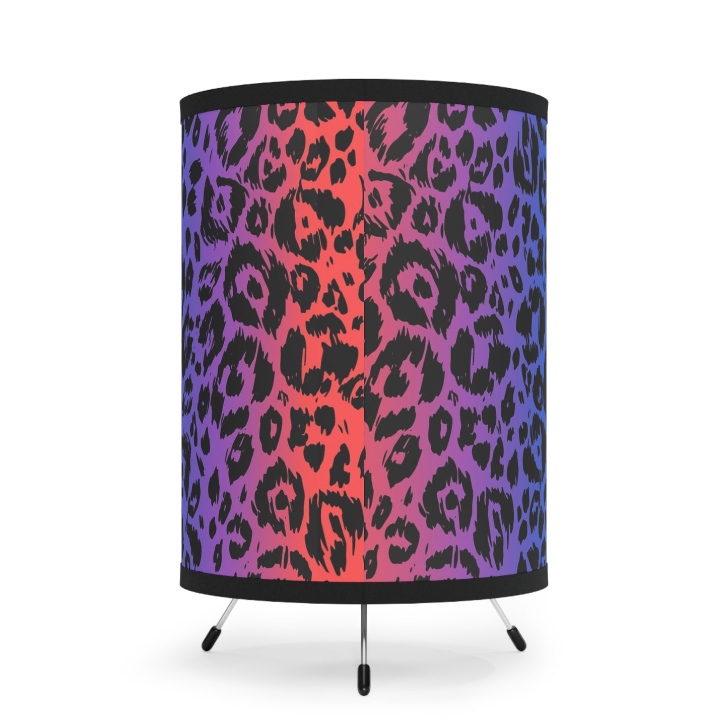 Vibrant Leopard Print Tripod Lamp - High-Res Shade - Perfect for Home Decor