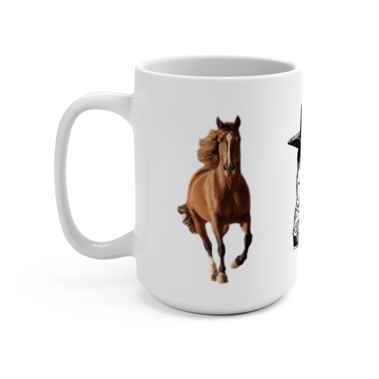 Taza de 15 oz con temática vaquera: temática del oeste para amantes de los animales 