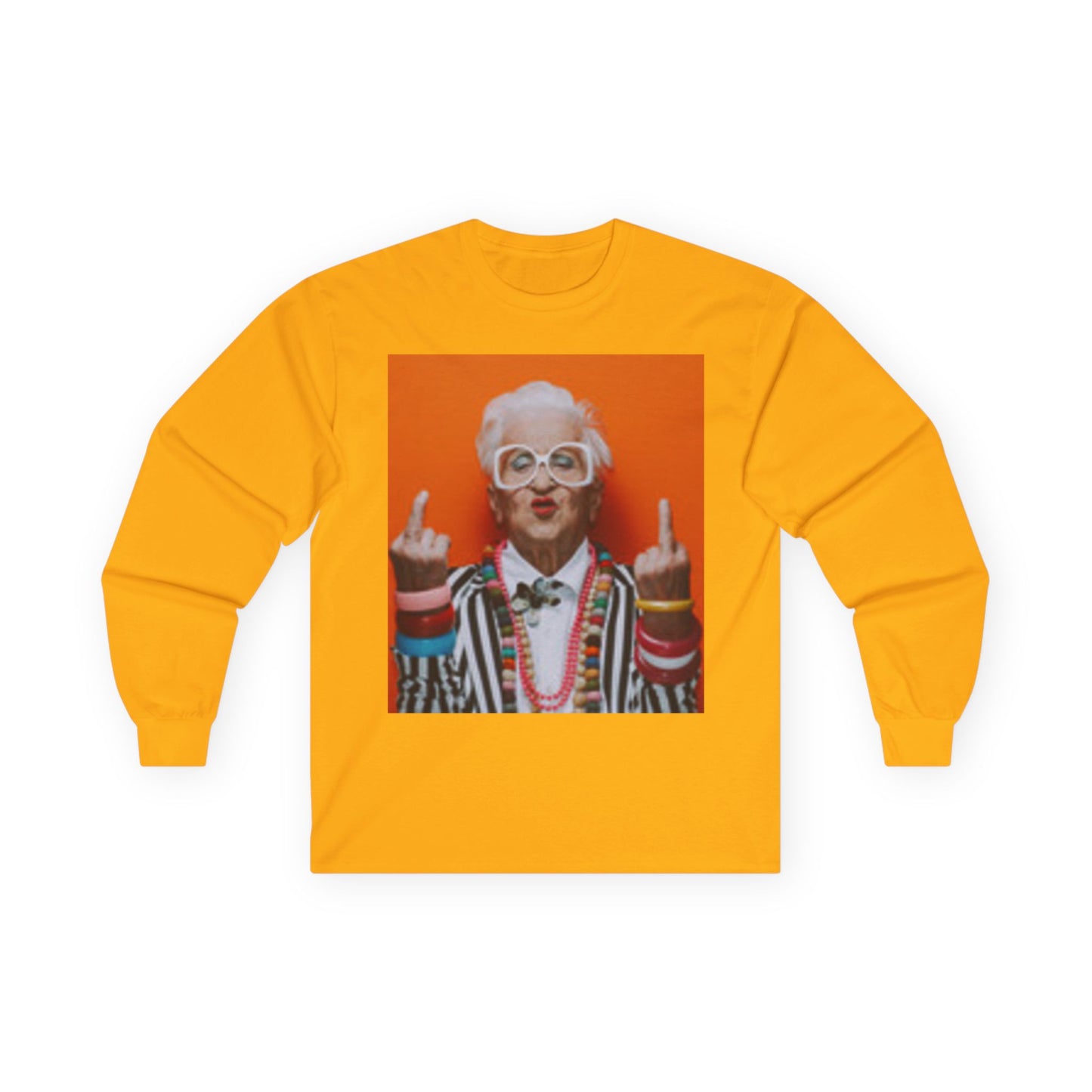 Old Lady Shooting the Bird Long Sleeve T-shirt - Perfect for Casual Outings, Unique Gift for Friends, Birthday Apparel, Sassy Everyday Wear, Fun [...]