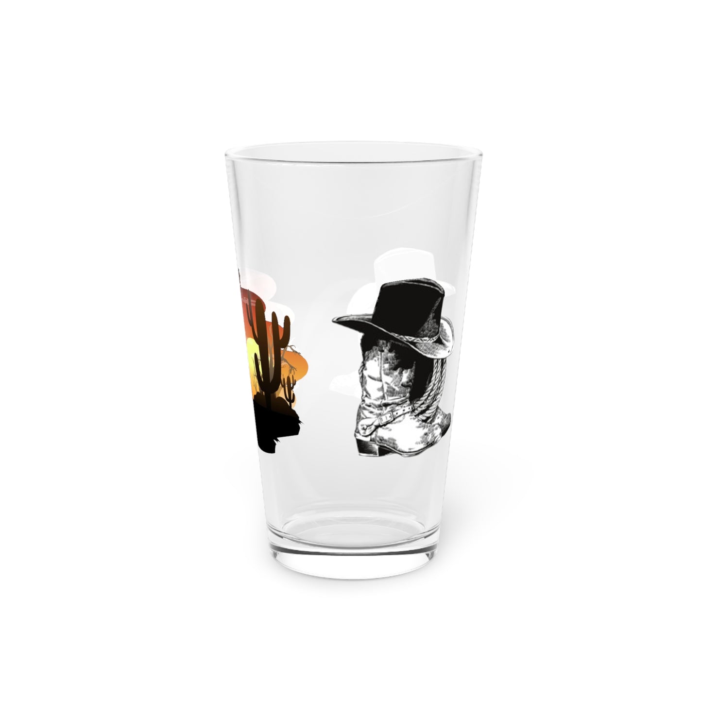 Desert Sunset Pint Glass - 16oz Outdoor Vibes