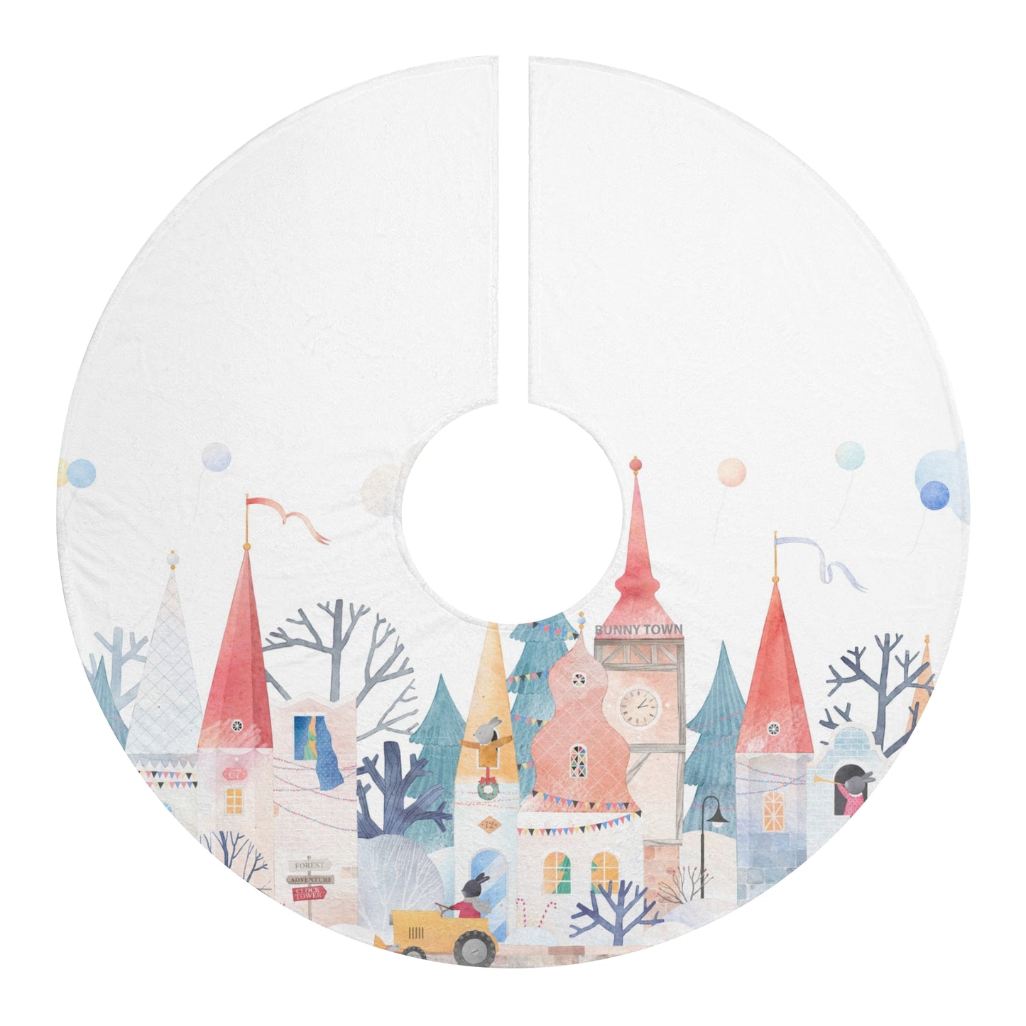 Village de jupes d'arbre de Noël