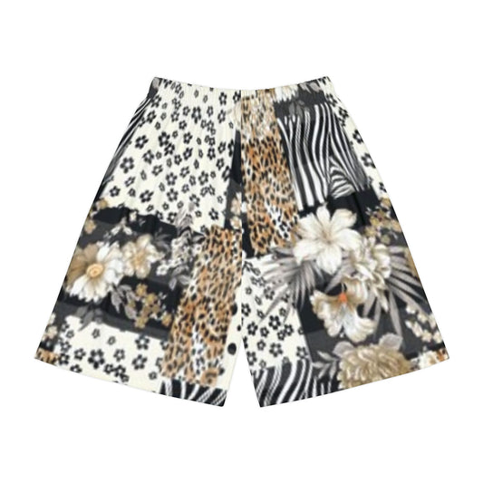 Trendy Men’s Floral Patchwork Pajama Shorts - Perfect for Summer Adventures
