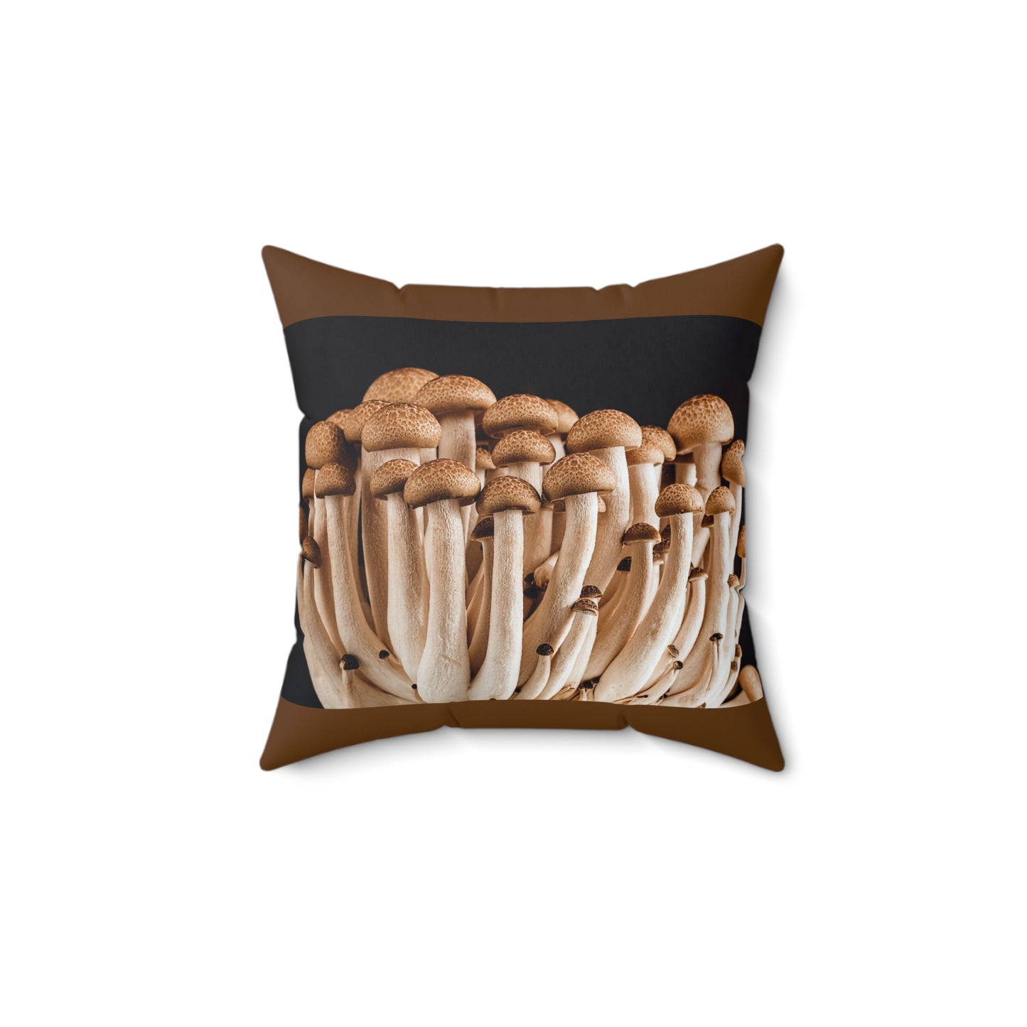 Coussin carré en grappe de champignons
