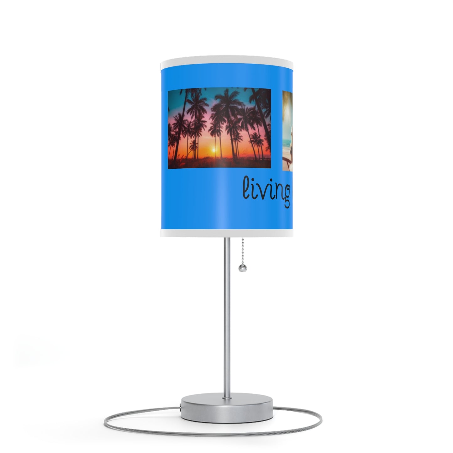 Vibrant Table Lamp, Beach Decor, Coastal Vibes, Living Room Lighting, Gift for Beach Lovers, Relaxing Home Accent