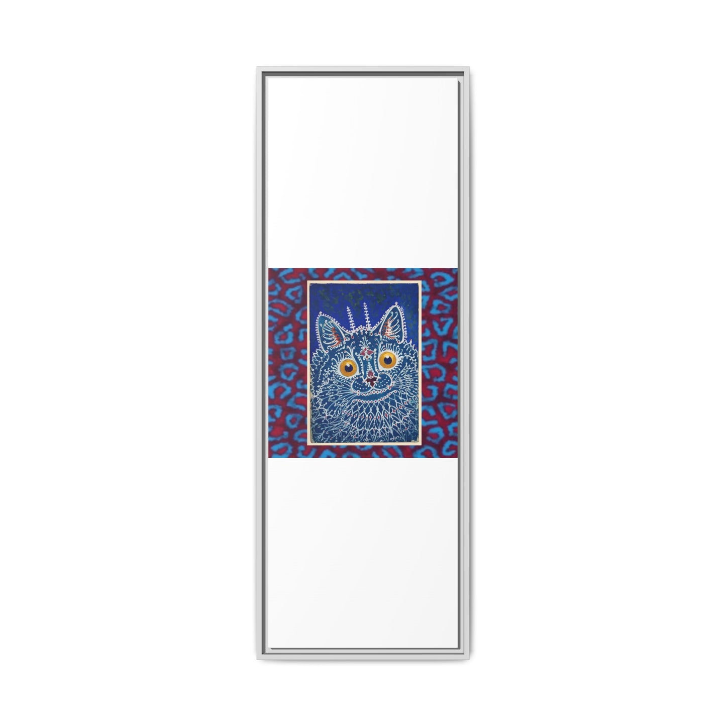 Colorful Cat Framed Matte Canvas Art - Whimsical Home Decor