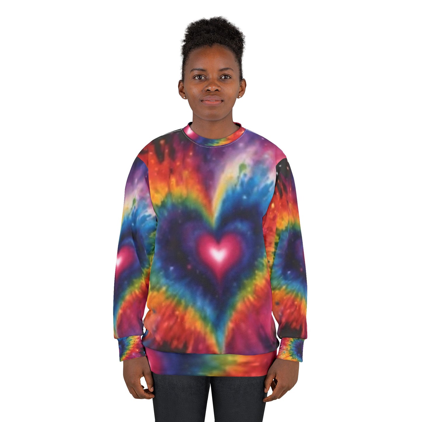 Sweat-shirt look tie-dye multicolore