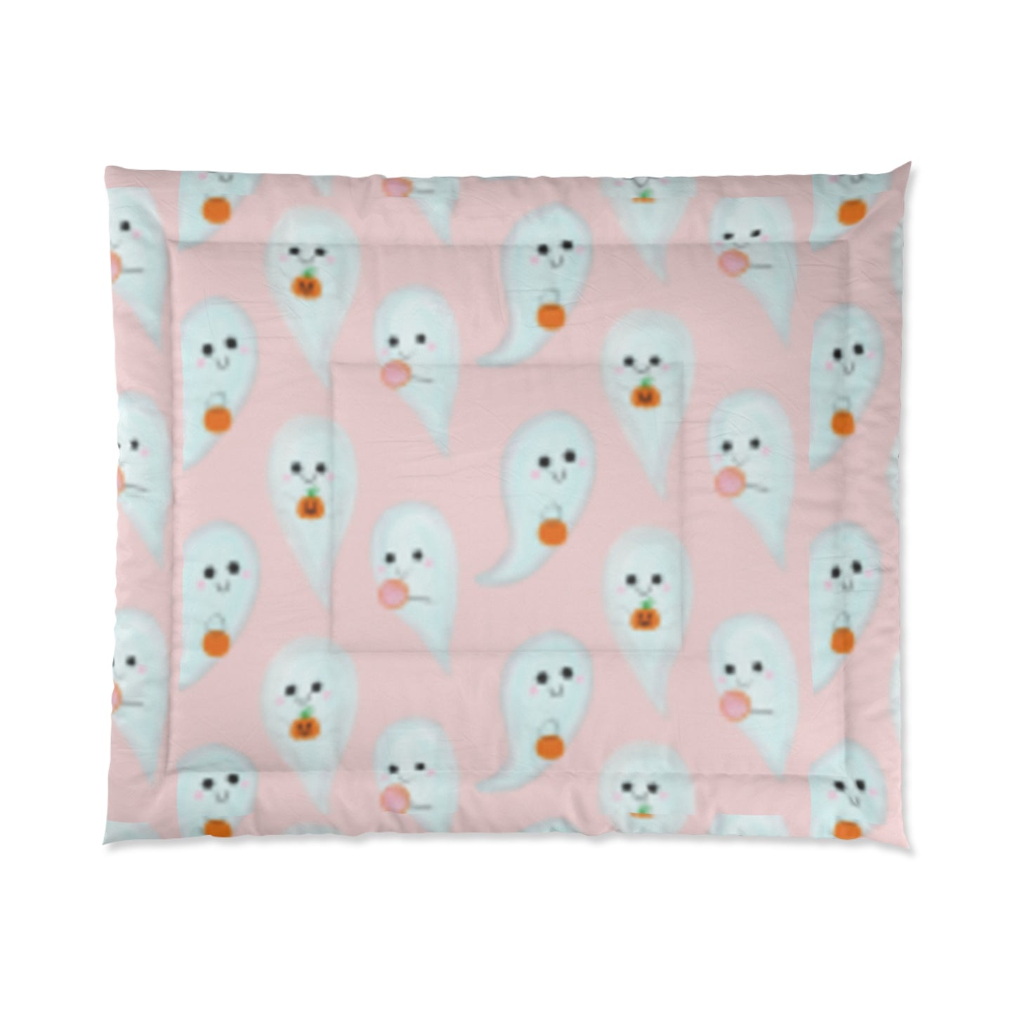 Ghosts on Pick Background Comforter Great for Girl's Room!