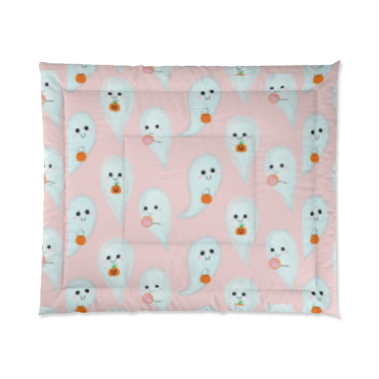 Ghosts on Pick Background Comforter Great for Girl's Room!