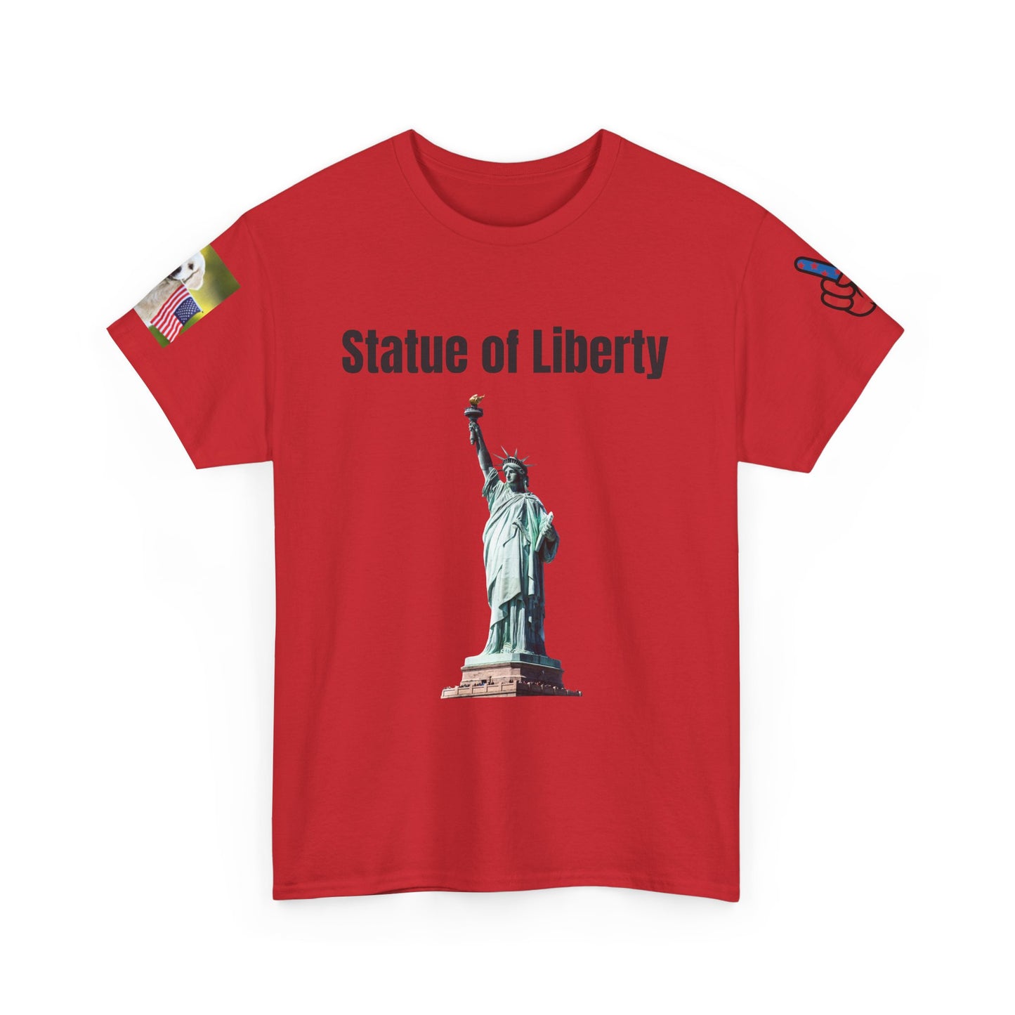 Statue of Liberty Cotton T-shirt | Unisex Independence Day Shirt, Patriotic Apparel, USA Graphic Tee, 4th of July T-Shirt, American Pride Top