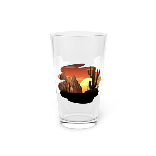 Desert Sunset Pint Glass - 16oz Outdoor Vibes