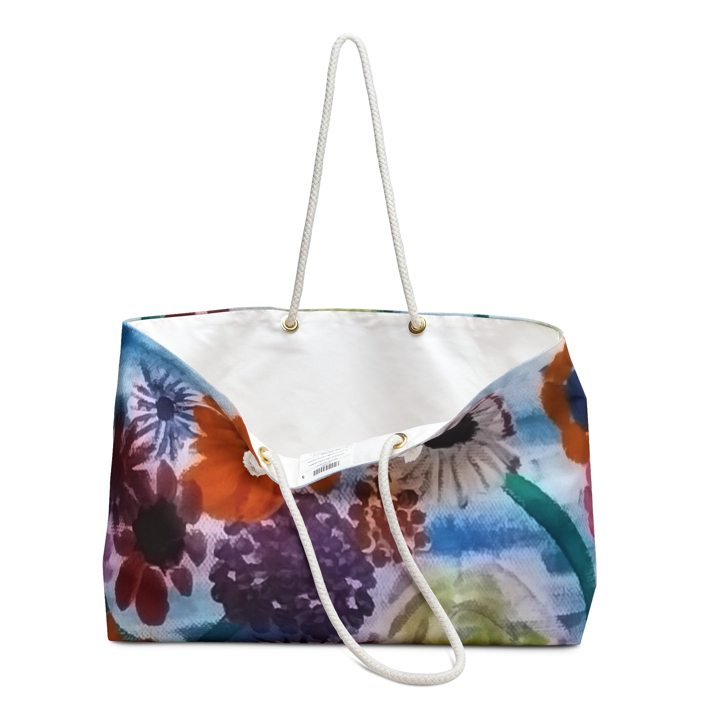 Bolsa de fin de semana con diseño de jardín de flores