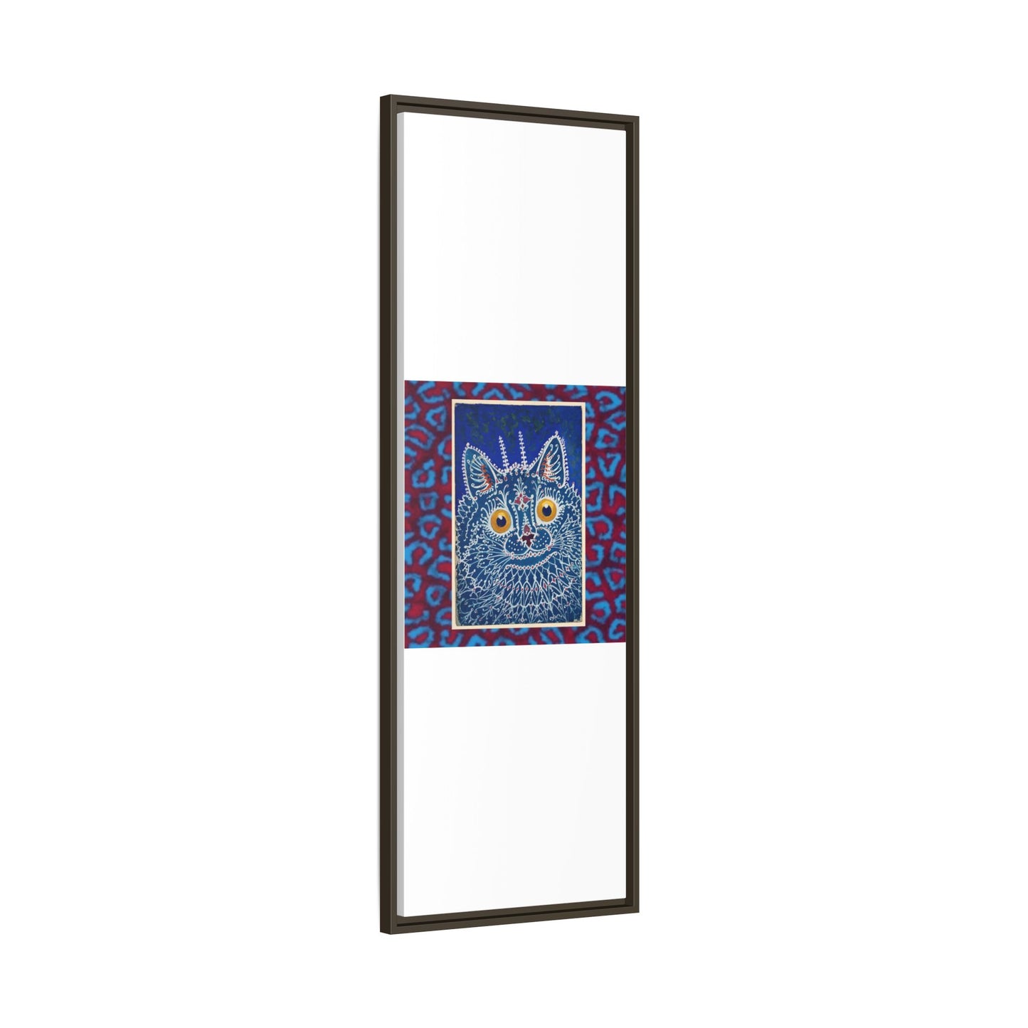 Colorful Cat Framed Matte Canvas Art - Whimsical Home Decor