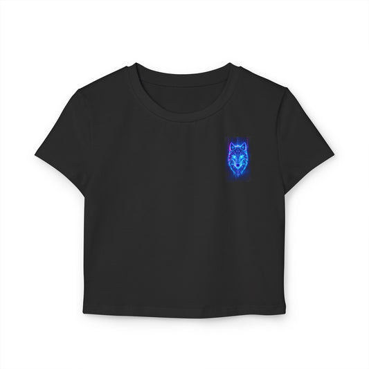 Women's Crop Top Luminous Blue Wolf