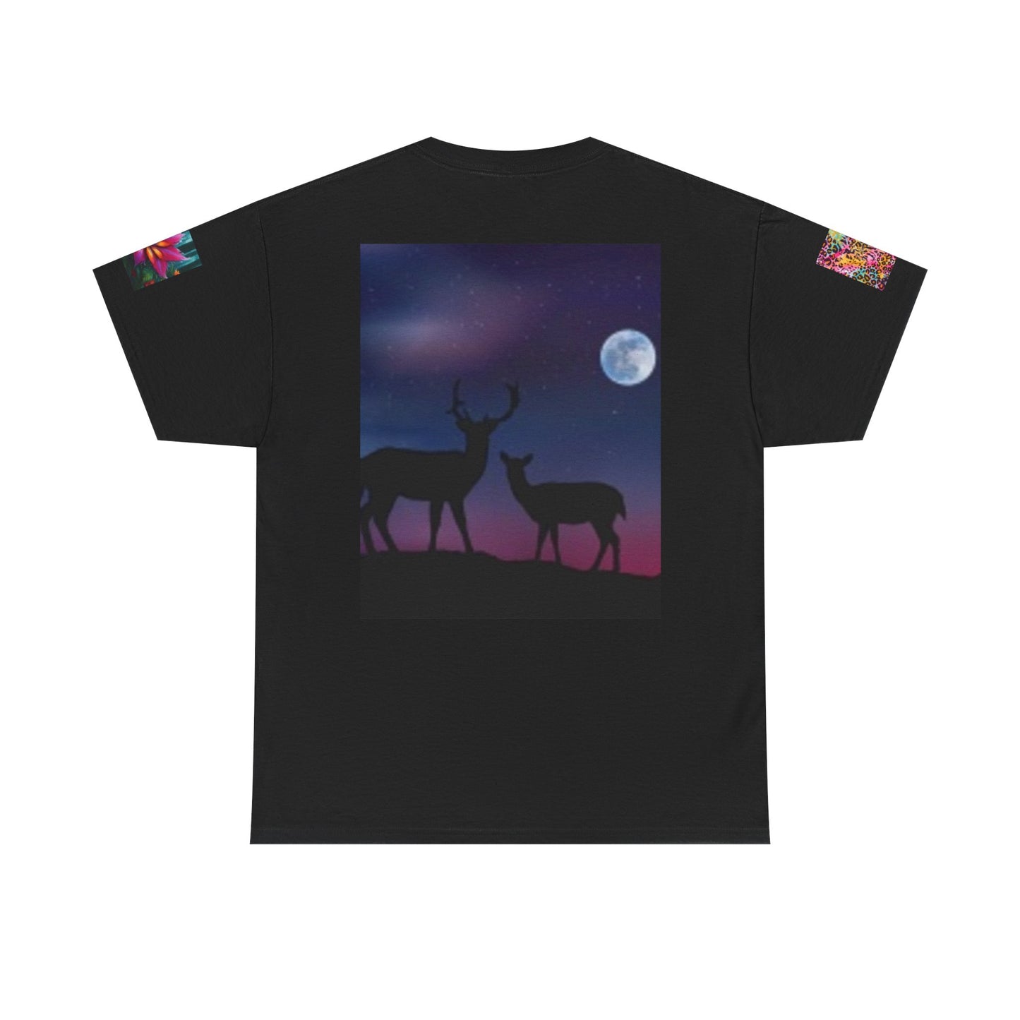 Indiana Nature Lake T-shirt - & Deer Full Moon