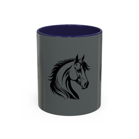 Majestic Horse Accent Coffee Mug - Perfect for Equestrians and Animal Lovers