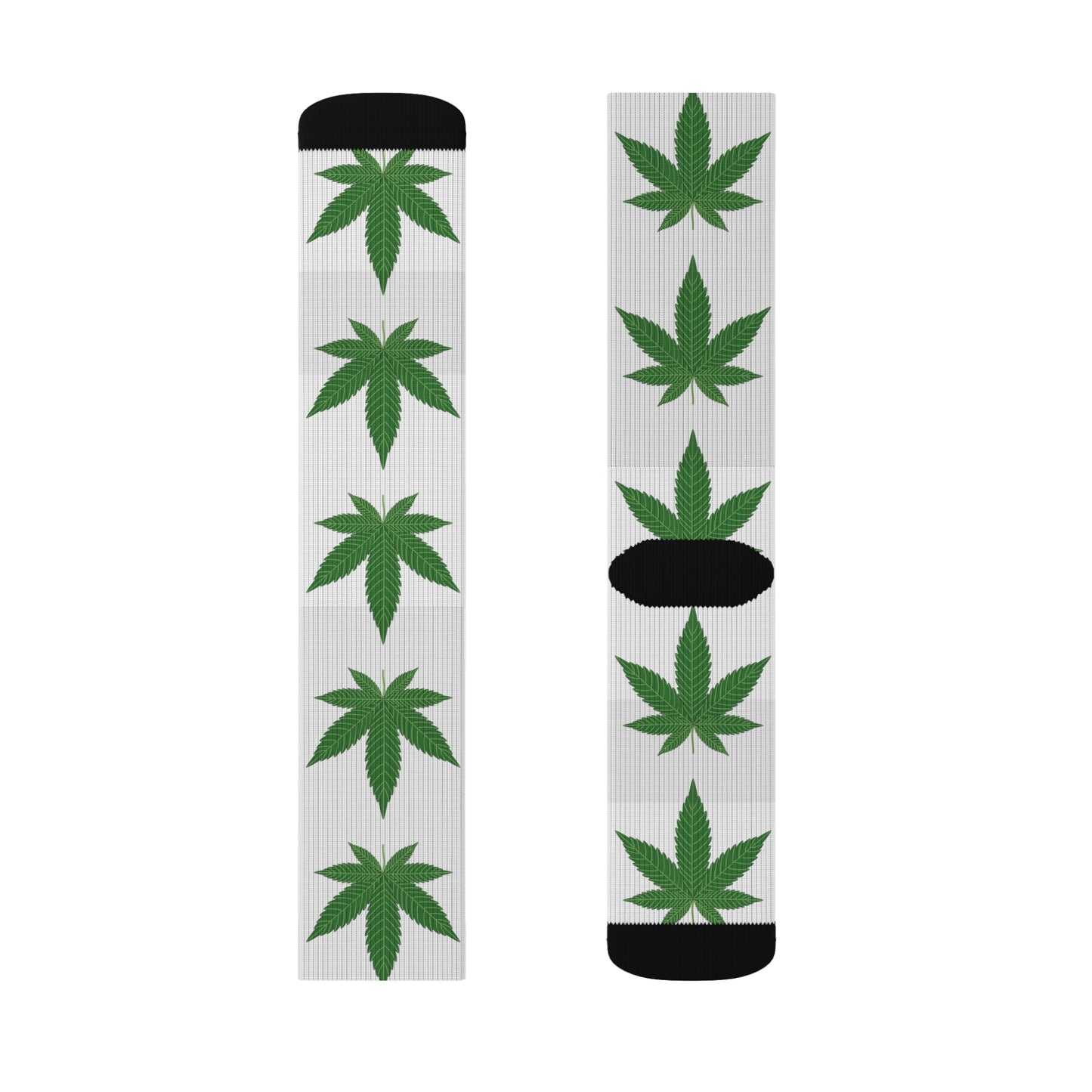 Chaussettes tendance à motif feuille de cannabis | Chaussures confortables à sublimation pour le quotidien 
