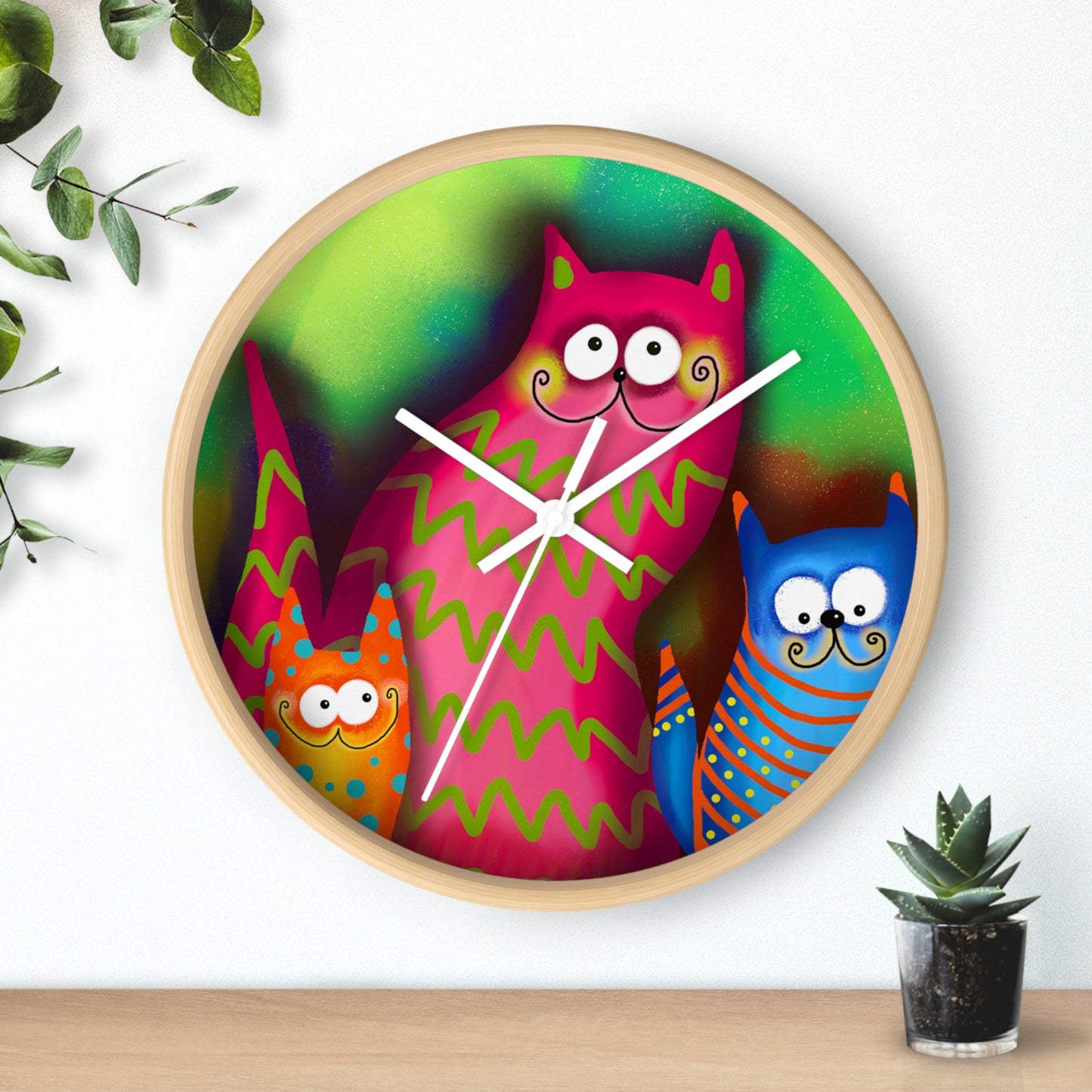 Wall clock Cat Lovers