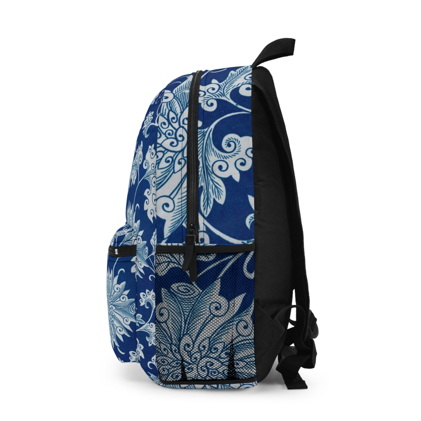 Backpack Blue & Flowers School Work Trip to Manhattan New York USA