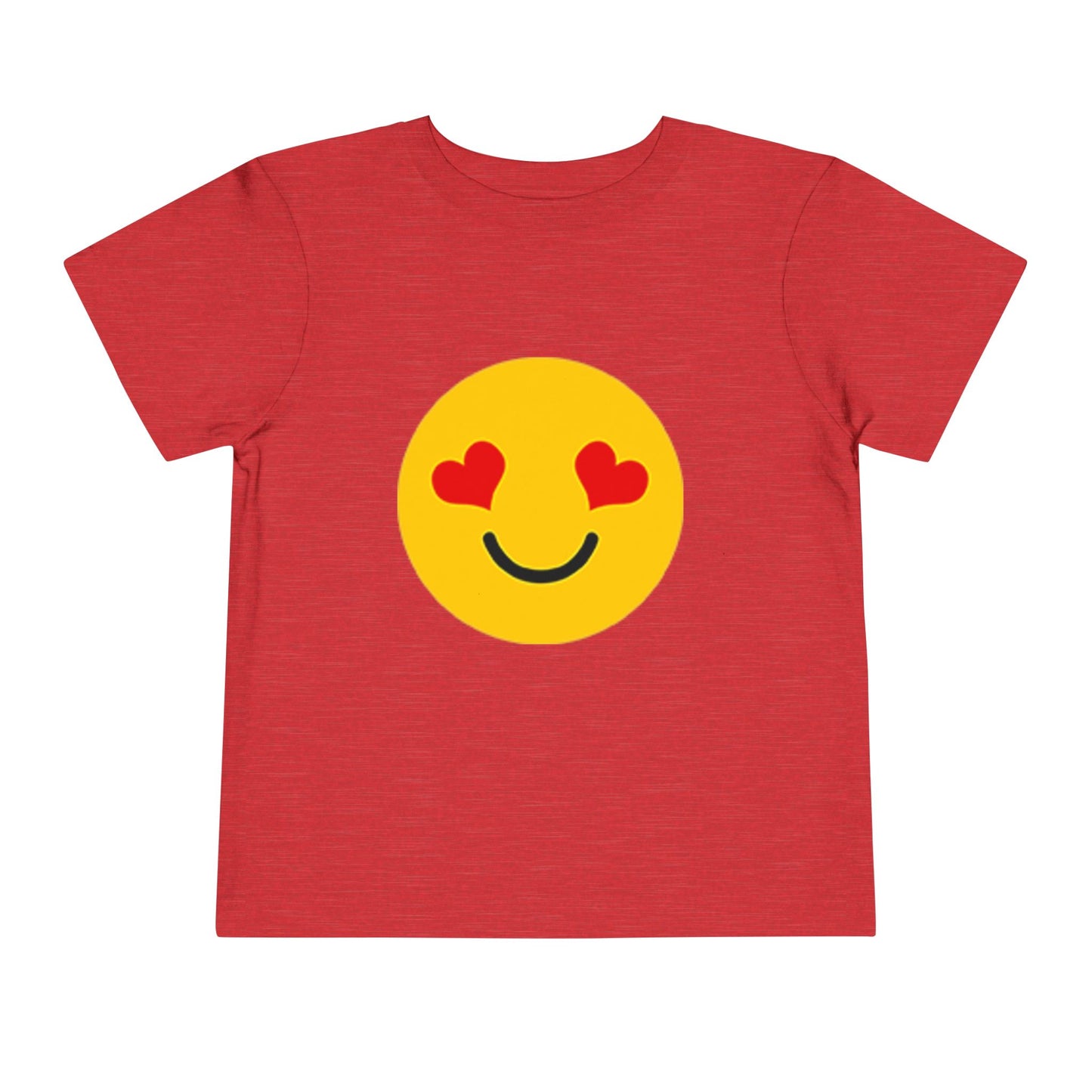 Toddler Love Emoji T-shirt - Cute Kids Shirt, Birthday Gift, Playdate Outfit, Summer Apparel, Heart Smiley Top