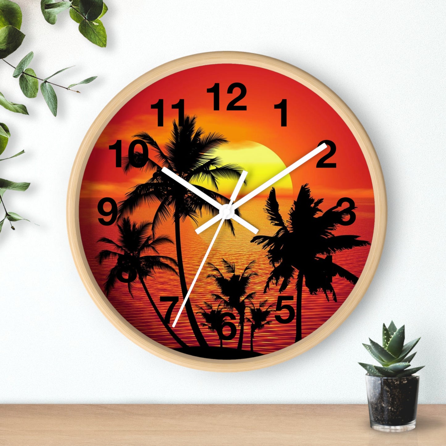 Wall Clock Beautiful Sunset