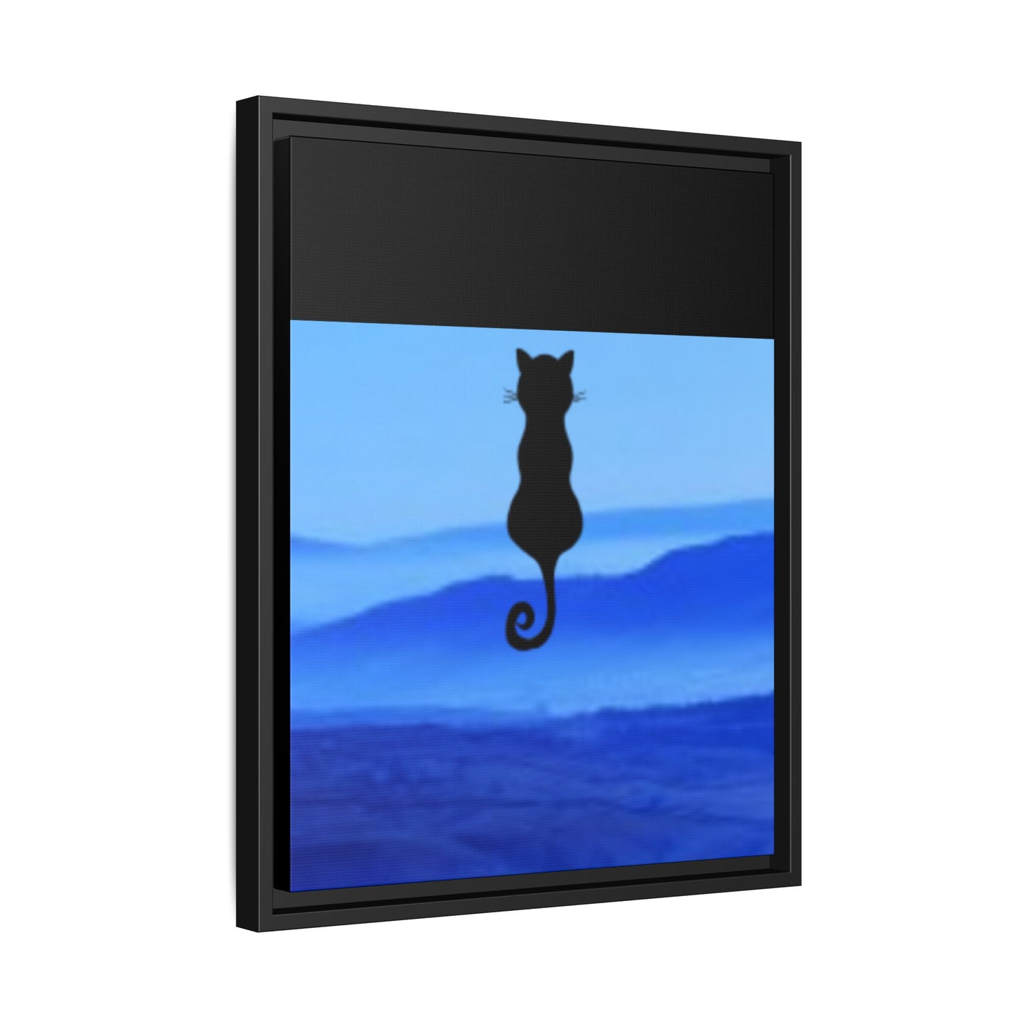 Framed Cat Silhouette Art Print, Wall Decor, Cat Lover Gift, Home Office Art, Pet Memorial