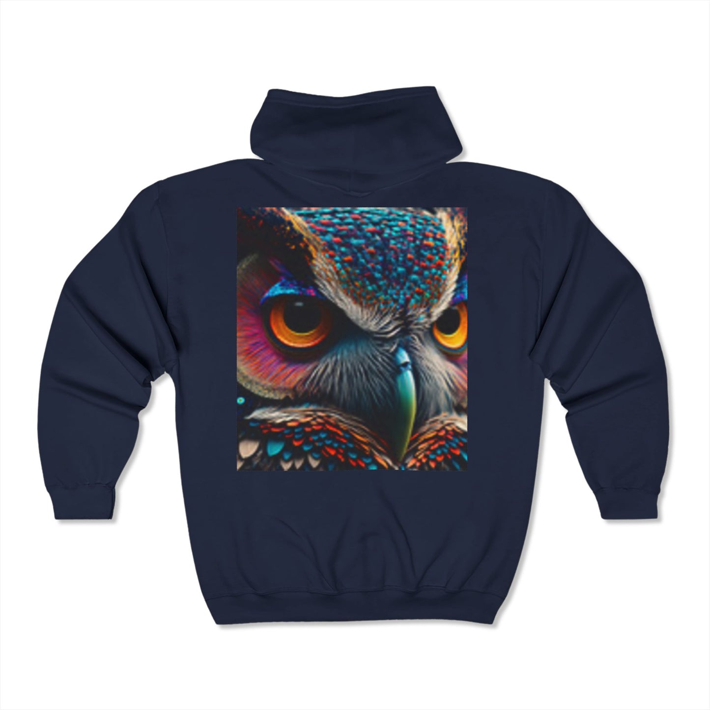 Sudadera con capucha y cremallera completa con cara de búho. ¡Gran regalo!