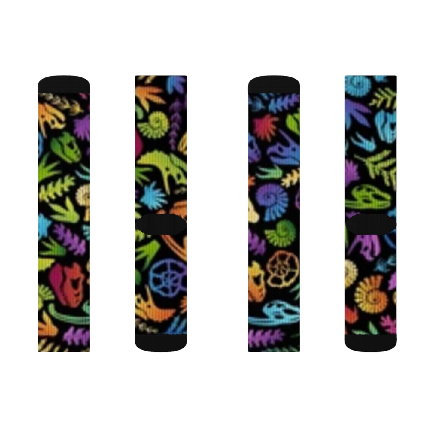 Colorful Nature-Dinosaur/ Vibrant Patterned Socks for Gifts, Homewear, Eco-Friendly, Fashion, Holiday Apparel