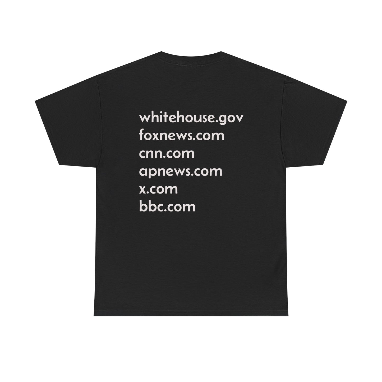 Breaking News T-shirt whitehouse.gov foxnews.com cnn.com