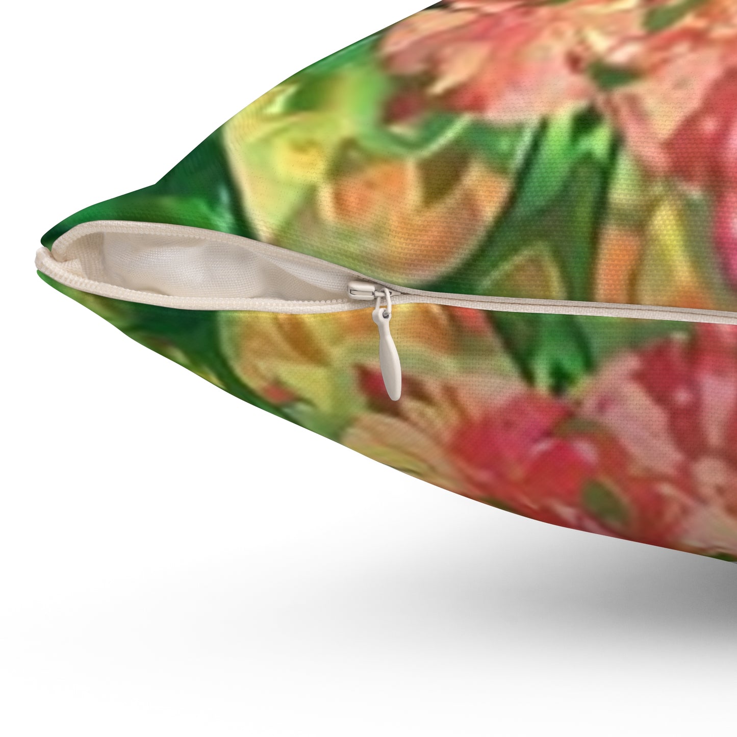 Vibrant Floral Square Pillow, Home Decor Accent, Cozy Couch Cushion, Bohemian Pillow, Gift for Flower Lovers, Decorative Throw Pillow