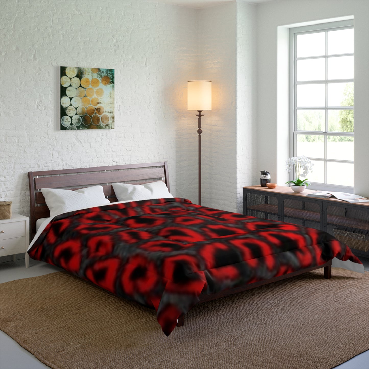 Bold Red Leopard Print Comforter for Cozy Luxury Bedrooms