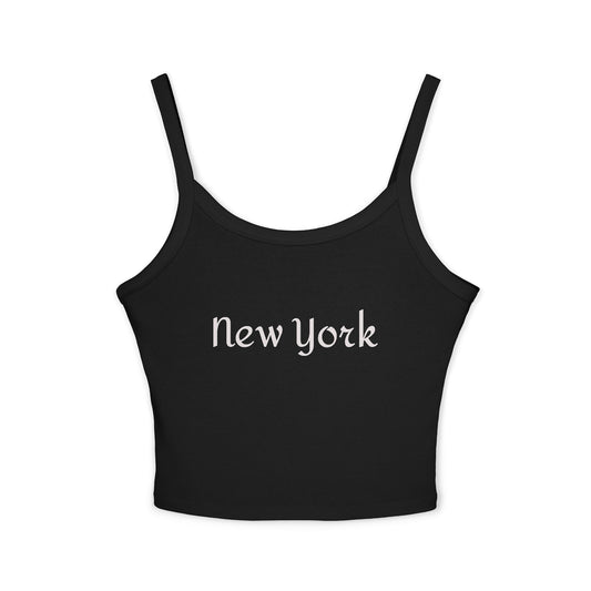 Chic New York Women's Spaghetti Strap Tank Top | Summer Fashion, Casual Wear, Personalize It, Gift for Her, Everyday Style