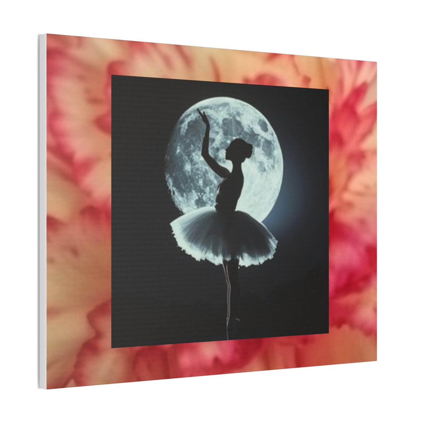 Ballet Moon Canvas Art Print, Ethereal Ballerina Decor, Perfect for Dance Studios, Home Decoration, Gift for Dancers, Wall Art