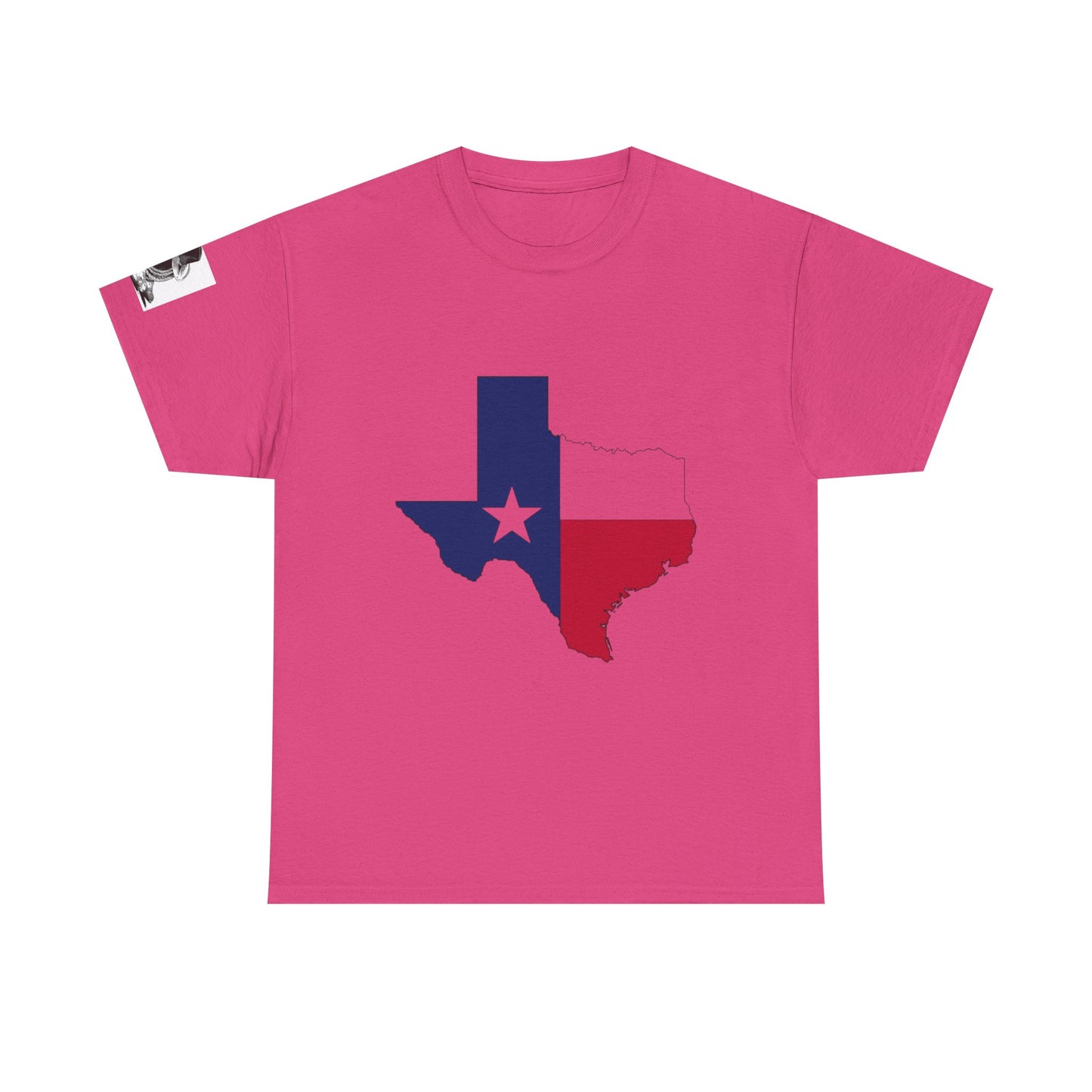 T-shirt unisexe en coton épais Texas Pride – Motif coucher de soleil rustique 