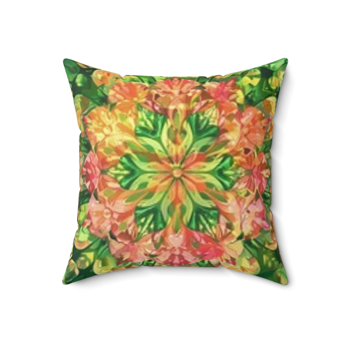 Vibrant Floral Square Pillow, Home Decor Accent, Cozy Couch Cushion, Bohemian Pillow, Gift for Flower Lovers, Decorative Throw Pillow