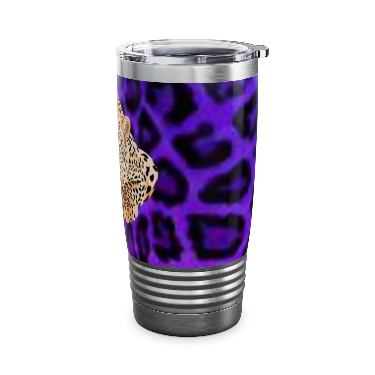 Fierce Leopard Print 20oz Ringneck Tumbler - Stylish Travel Mug for Wild Spirit