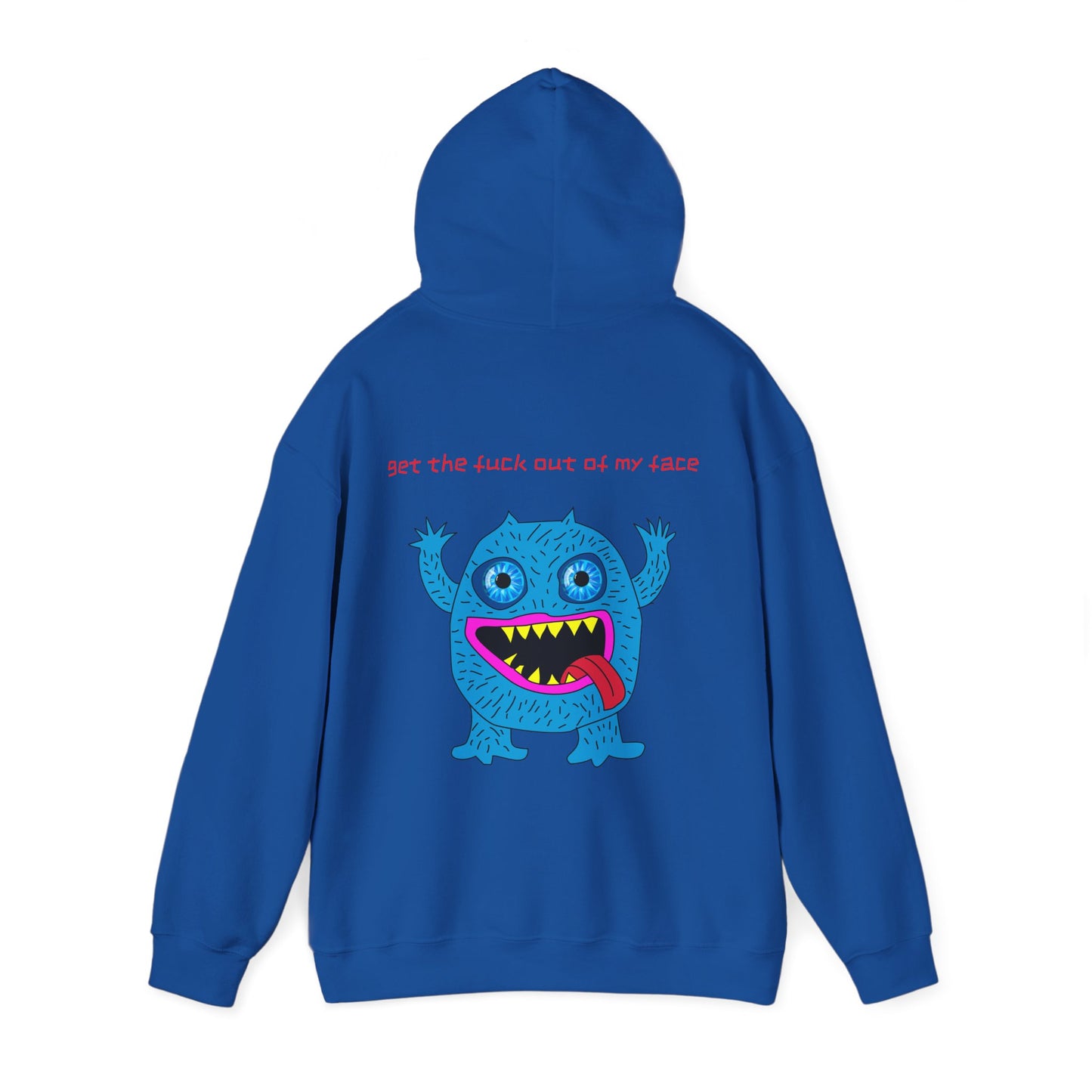 Playful Monster Sweatshirt with Bold Text, Funny Hoodie for Adults, Gift for Creative Souls, Unique Sweatshirt for Everyday Wear
