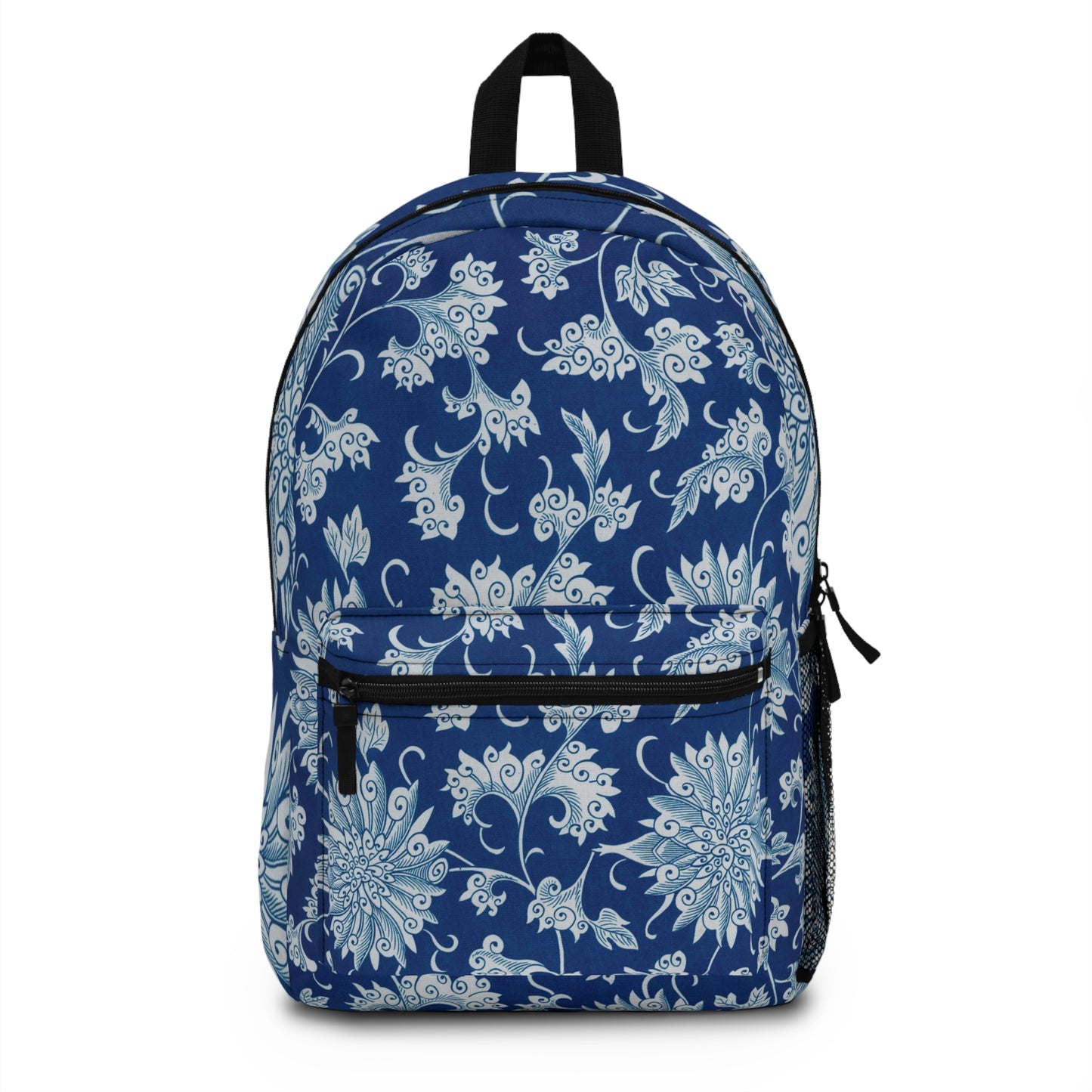 Backpack Blue & Flowers School Work Trip to Manhattan New York USA